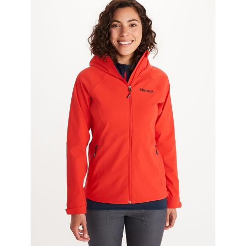 Marmot Alsek Jackets - Womens Softshell Jacket Red CA3910425 Canada